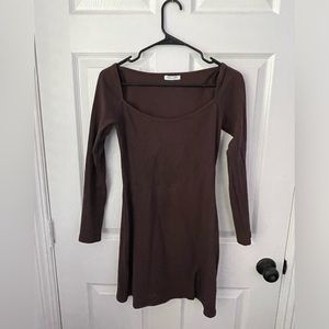 brown casual dress